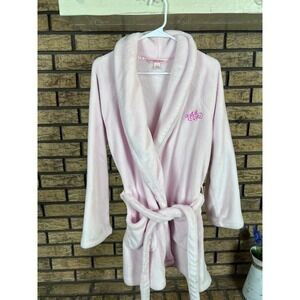 Victoria's Secret Plush‎ Robe Spa Sleep Loungewear Pink Logo Medium/Large